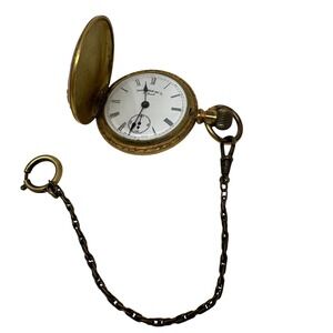Antique‎ Sears Roebuck 17 Jewels Pocket Watch Eagle E Pluribus Unum Gold
